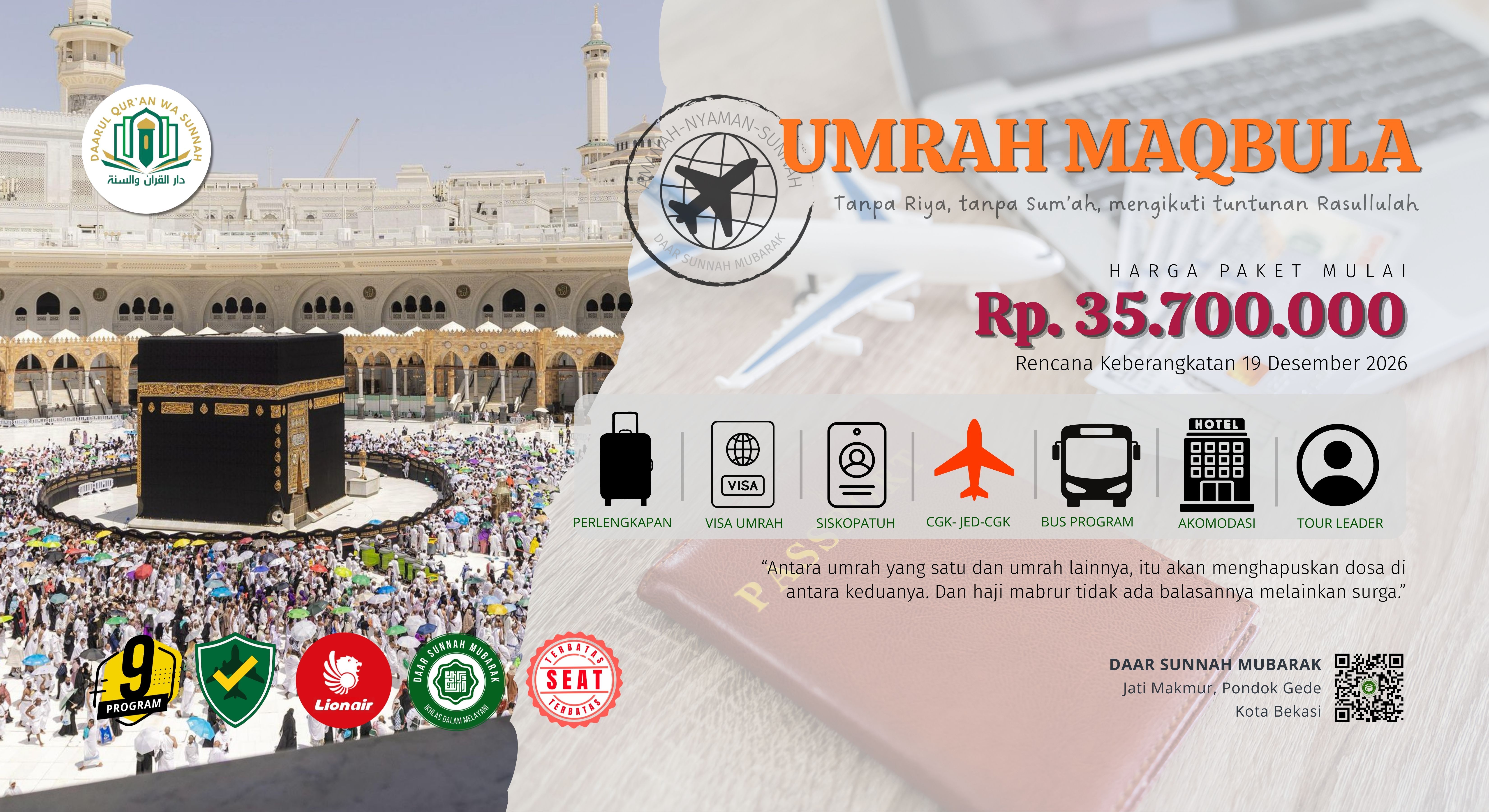 UMRAH MAQBULA DAARUL QUR'AN WA SUNNAH
