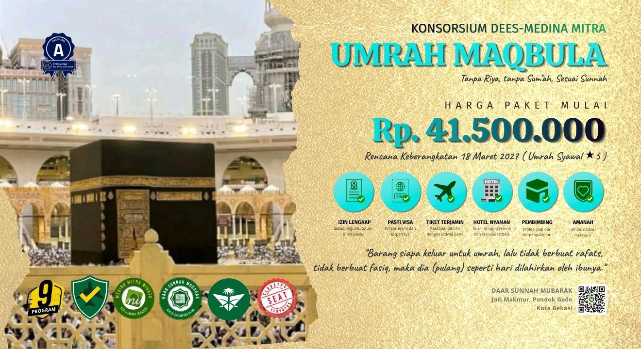 KONSORSIUM UMRAH SYAWAL*5 1448 DEES-MEDINA MITRA